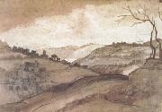 Claude Lorrain Landscape Pen drawing and wash (mk17) oil painting